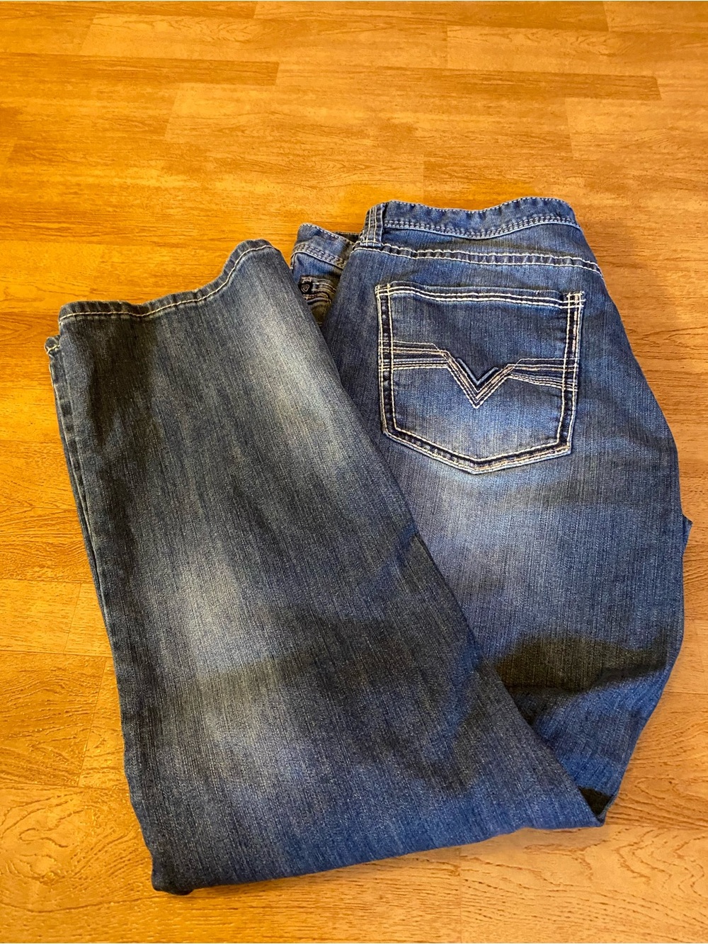 Rock & Roll Denim Revolver Slim Straight Leg Jeans Size 38x30 (Tagged 40x32)